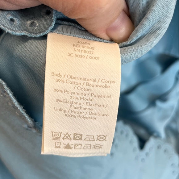 Boden NWT Emma Ponte Dress Light Blue Size 8P - Picture 6 of 7